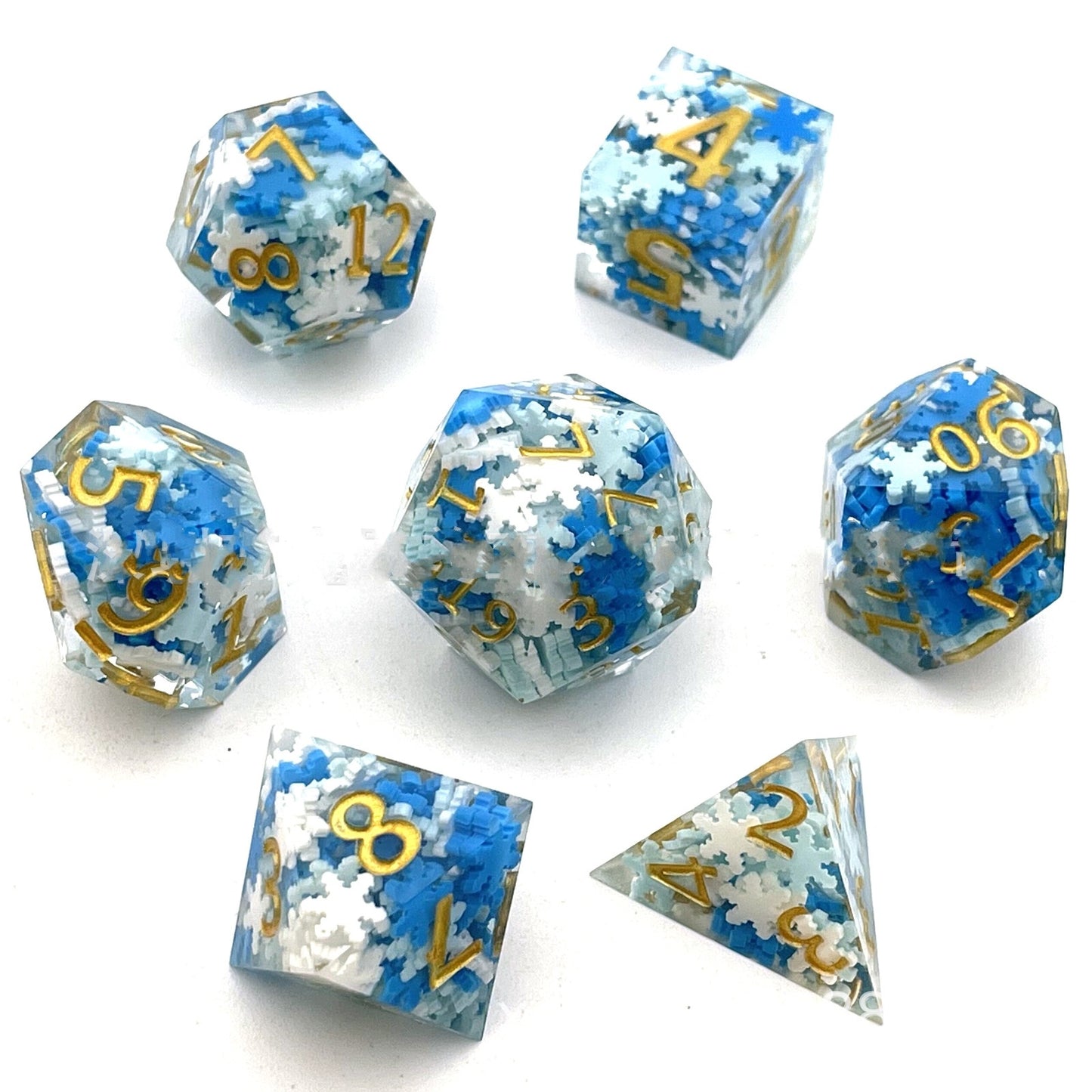 Resin Charms Variety Polyhedral Dice Set