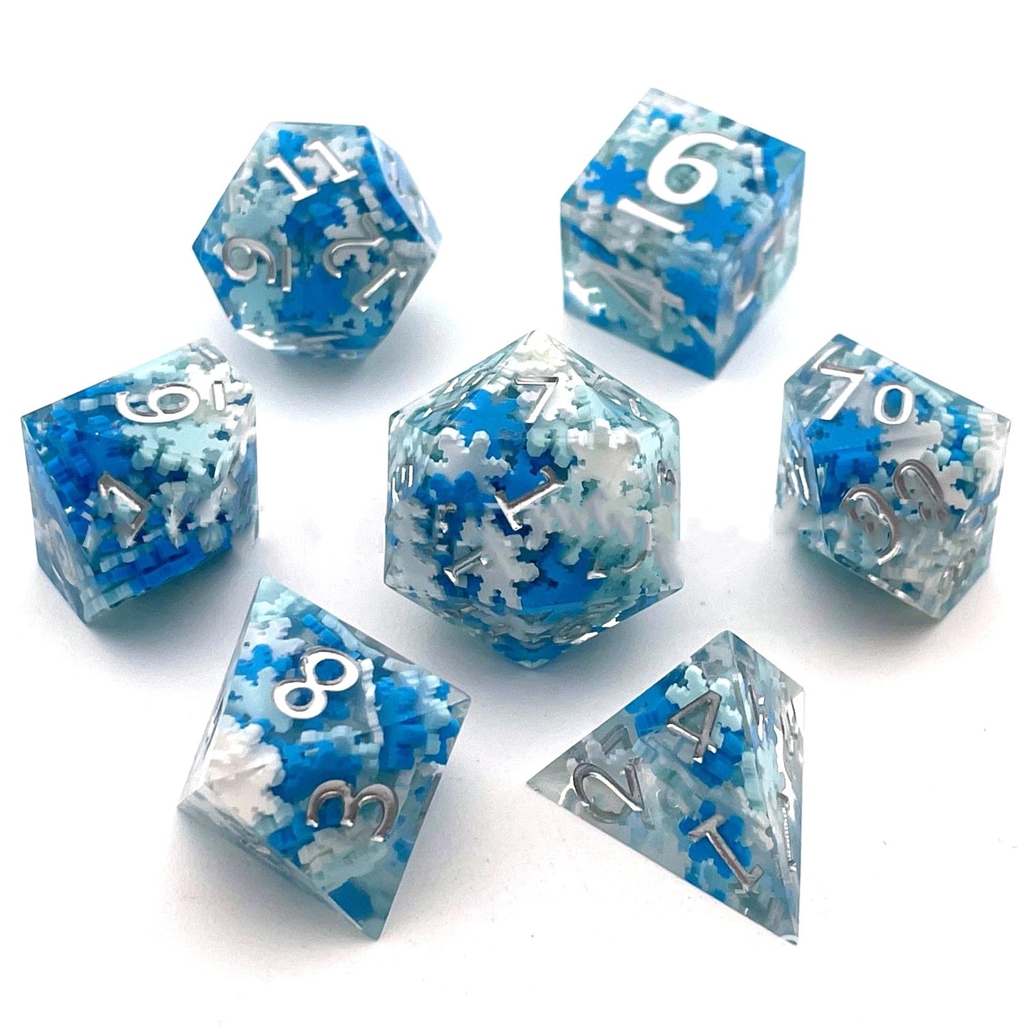 Resin Charms Variety Polyhedral Dice Set