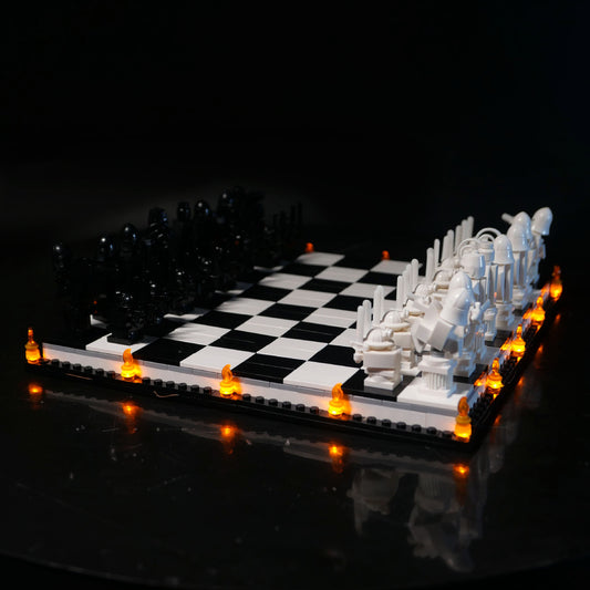 Mini Chess Building Blocks Set with LED Lights