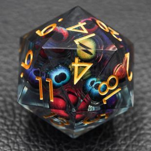 Dragon's Eyes Large Resin Polyhedral Dice