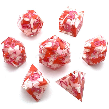 Resin Charms Variety Polyhedral Dice Set