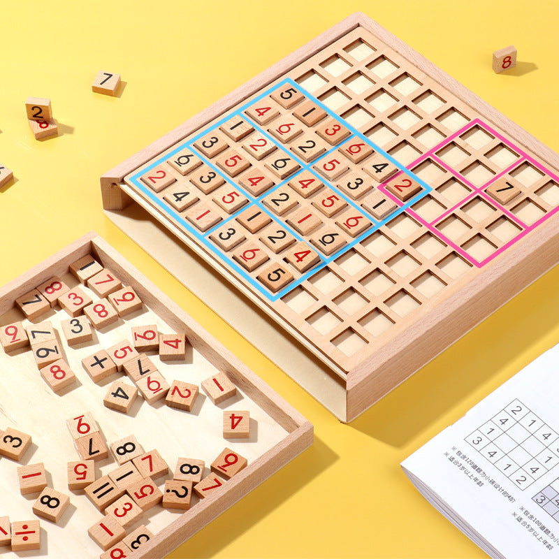 Wooden Sudoku Game with Various Difficulty Modes